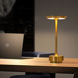 Joystar métal USB charge contrôle tactile moderne luxe or chevet veilleuse Restaurant sans fil Rechargeable LED lampe de table - Product Image 1