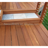 Plancher en bois dur d'extérieur YKS Low Teak, couleur naturelle, pour balcon