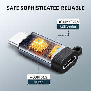 Đầu ra DC cho PC điện thoại di động sạc nhanh Loại C chuyển đổi AP nữ để Loại C nam connecter IP <span class=keywords><strong>Adapter</strong></span> <span class=keywords><strong>USB</strong></span> C <span class=keywords><strong>Adapter</strong></span> - Product Image 4