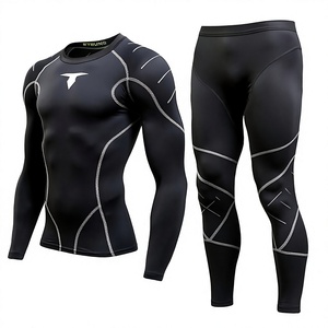 Ensemble de Rashguards de Compression Personnalisés pour Hommes, Motif Sublimé, pour MMA, Gym et Boxe – Vente en Gros - Product Image 1
