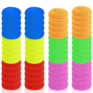 Confezione da 60 Spugne Riutilizzabili in Nylon per Lavaggio Piatti e Pentole, Assortite in Vari Colori, Non Graffianti, in Rete, Spugne e Tamponi per Pulizia - Product Image 2