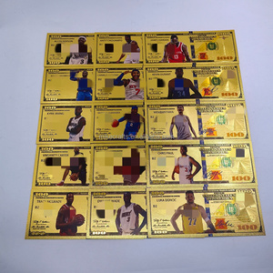 Aangepaste basketbalspeler waterdichte plastic sportkaart ticket verguld bankbiljet verzamelobjecten cadeaus voor fans - Product Image 1