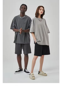 Camiseta Oversize de Algodón 100% para Hombre al por Mayor OEM, con Estampado DTG, Logotipo, Peso Pesado, Lavado Ácido, Vintage, Bajo de Costura Crudo Personalizado - Product Image 2