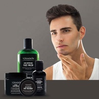 Kit de baume crème à l'huile de barbe bio pour le visage OEM ODM kit de réparation anti-acné blanchissant hydratant contrôle de l'huile ensemble de soins de la peau pour hommes