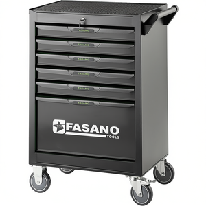 Fasano Tools - Carro de Almacenamiento con Ruedas y 6 Cajones, de Acero, con Cerradura, para Reparación de Automóviles - Product Image 3