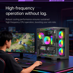 สำหรับ T6 6 ฮีทไปป์ Lga1851 1700 พัดลมระบายความร้อนซีพียู พร้อมหน้าจอแสดงอุณหภูมิแบบดิจิตอล 5V ARGB 12V PWM ลูกปืนแบบ Fluid รองรับ <span class=keywords><strong>TDP</strong></span> <span class=keywords><strong>220W</strong></span> - Product Image 5