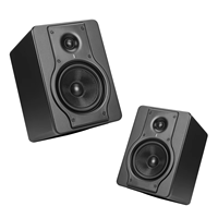 Paire d'enceintes de studio professionnelles Rayco D5 5 pouces à deux voies en bois, portables et durables pour l'utilisation en studio et l'enregistrement musical