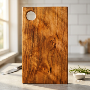Planche à découper en bois d'acacia artisanale, réversible, finition lisse, antibactérienne, écologique, pour une utilisation en cuisine |   Logo personnalisé en gros - Product Image 3