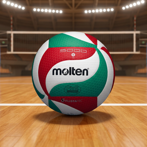 Molten V5M5000 Professional Durable Volleyball-Premium PU Leather & PVC Material Size 5 <b>Blend</b> Color - Product Image 2