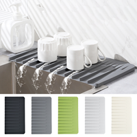 Eversoul Tapis de protection pliable en silicone pour robinet de cuisine, anti-éclaboussures, auto-drainant et séchant, pour bar et salle de bain