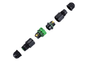 Conector de Alimentación Hembra Corto de 3 Vías, Impermeable IP68, 10A 250V CA, Certificado CE ROHS - Product Image 4