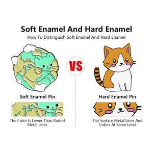 Pin de solapa de metal esmaltado con impresión UV personalizada, diseño de dibujos animados, insignia de solapa con cadena, logotipo de anime moderno y duradero, hecho de latón - Product Image 4
