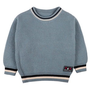 <span class=keywords><strong>Pull</strong></span> en coton tricoté pour enfants, col rond, uni, pour garçons, automne-hiver, pour garder au chaud - Product Image 1