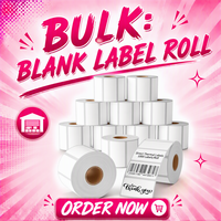 Roll Printer Label Termal Tahan Lama Ukuran 80x50mm 1000 Label/roll Stiker Barcode Label Produk