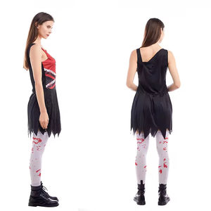 Robe de pom-pom girl d'Halloween pour femmes <span class=keywords><strong>Costume</strong></span> de pom-pom girl <span class=keywords><strong>Zombie</strong></span> sanglante et maléfique - Product Image 2