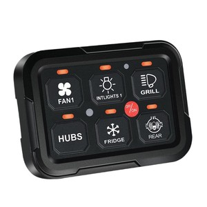 <span class=keywords><strong>6</strong></span> 갱 스위치 패널 스위치 박스 LED 터치 컨트롤, 12-24V 다중 색상 메모리 기능, 자동차, 트럭, RV, 보트용 방수 - Product Image 1