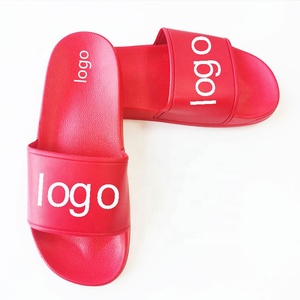 Giày Dép Đế Xuồng Màu Trắng Tùy Chỉnh OEM Xăng Đan PVC, Dép Đi Trong Nhà Logo Tùy Chỉnh Xăng Đan Trượt Trơn Cho Nam, Dép Đi Trong Nhà Trượt Logo Tùy Chỉnh Màu Đỏ - Product Image 3
