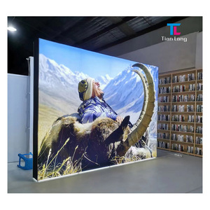 Fast Setup Custom Logo Advertising Promotion Fabric Aluminum <b>Backdrop</b> Expo Exhibition Booth Back-lit 10x10 Pop up Display <b>Stand</b> - Product Image 1