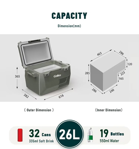 Chất Lượng Cao Điện Tử 12V/220V Xe Tủ Lạnh Và Tủ Đông 26L Tủ Lạnh Di Động Cho RV - Product Image 2