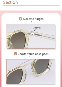 <span class=keywords><strong>Clip</strong></span> On Acetate nhựa Khung kính mát chất lượng cao sang trọng thiết kế mới nhất thời trang Kính quang học khung HD phân cực - Product Image 5