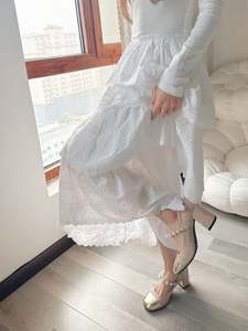 Scarpe Mary Jane da Donna con Tacco Alto, Punta Rotonda, Tacco Spesso, Scarpe da Principessa <span class=keywords><strong>per</strong></span> Feste e Uso Quotidiano, Scarpe Mary Jane con Perle e Cinturino Singolo - Product Image 5