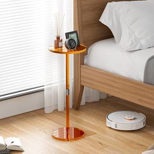 Hiện đại rõ ràng Vòng Acrylic cà phê cuối bảng cho không gian nhỏ có thể điều chỉnh chiều cao đồ nội thất phòng khách - Product Image 3