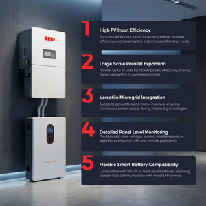 Convertisseur solaire hybride triphasé certifié <span class=keywords><strong>NEP</strong></span> UL 8kW 10kW 12kW avec garantie de 10 ans pour système de stockage d'énergie domestique - Product Image 4