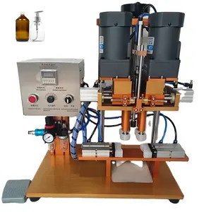 Vanjia pnömatik Lug vida Capper otomatik küçük cam içecek şişesi şampuan spreyler yuvarlak şişe kapaklama makineleri