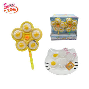 Venta al por mayor de dulces y <span class=keywords><strong>caramelos</strong></span> Omelette King Popping Sugar Pudding Jelly Halal Fruit Jelly Spinning Pinwheel toy - Product Image 5