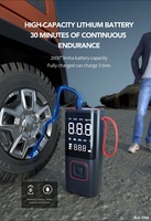 Gonfleur de pneu sans fil Compresseur d'air portable polyvalent pour voiture, pompe à vélo compacte, pompe à air 150PSI pour pneus de voiture
