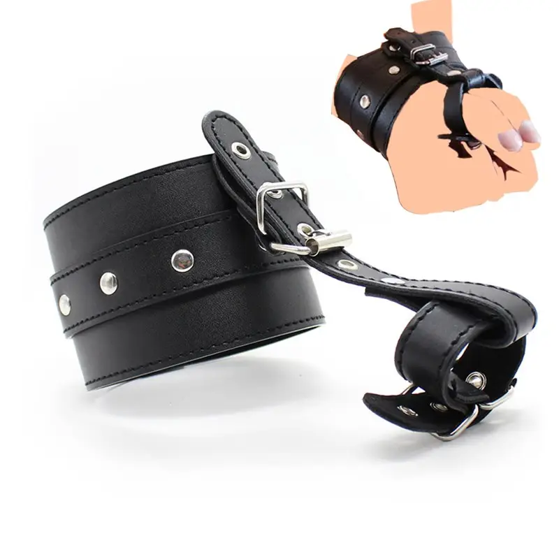 Leather Handcuffs For Bdsm Bondage Fetish Slave Wrist Restraints Fingers Toes Cuffs Adult Games Erotic Sex Toys Women Men