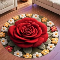 Tapis de sol en polyester motif paon à vision stéréo 3D transfrontalier, tapis de panier suspendu, décoration moderne et simple pour la maison, salon, café