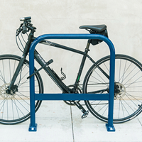 Support de vélo robuste en U avec barre de support, station de stationnement de vélos en métal à fixation au sol pour rue, parc, école
