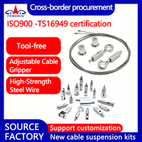 Kit de suspension FENGMIN pour câbles, réglable, antirouille, en acier inoxydable 304, installation facile pour panneau lumineux de plafond