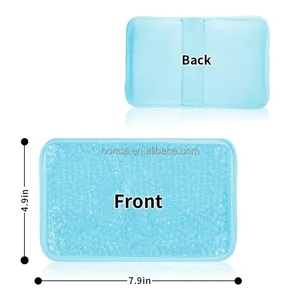 New products shape gel ice pack natural gel beads hot cold pack with soft plush backing