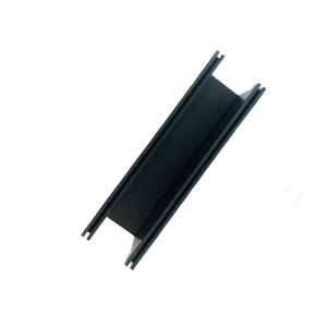 100mm đen cứng nhắc PVC U-kênh cho kính lan can hệ thống, Matte kết cấu kết cấu hồ sơ - Product Image 4