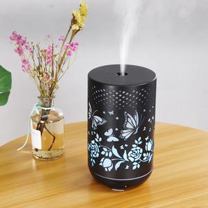 सुगंध आवश्यक तेल पत्थर ठंडा धुंध धातु ह्यूमिडिफायर, घर 350 मिलीलीटर अल्ट्रासोनिक सुगंध डिफ्यूज़र, तितली फूल डिजाइन के साथ - Product Image 6