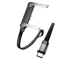 240W Typ-C Kabel 5A Schnellladung Eingebauter Telefonständer 2-in-1 Halterung für iPhone 15/16/17