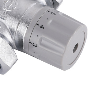 Chrome Plated Brass <b>Thermostatic</b> Mixing Valve DN25 Temperature <b>Control</b> Valve For Water Regulation - Product Image 3
