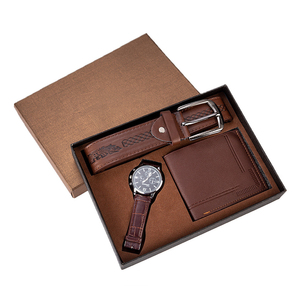Alta calidad <span class=keywords><strong>cumpleaños</strong></span> padre regalo negocio Pu cartera regalo reloj monedero cinturón conjunto <span class=keywords><strong>de</strong></span> tres piezas caja <span class=keywords><strong>de</strong></span> regalo personalizado hombres reloj conjunto <span class=keywords><strong>para</strong></span> hombres - Product Image 6