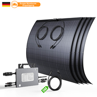 Système solaire à micro-onduleur 800w 1600w 2000w |   Système de panneaux photovoltaïques flexibles de 240 W pour centrale électrique de balcon sur grille