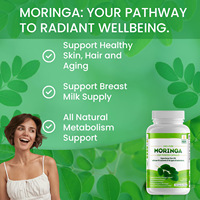 Kapsul Herbal Daun Moringa Herborigen 120, Ekstrak Vitamin Berkualitas Makanan, Langsung dari Pabrik, Layanan Kustom, MOQ Rendah