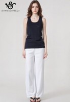 Pantalon décontracté à rayures horizontales blanches, coupe régulière, taille élastique, respirant, coupe-vent, anti-plis, écologique – Fabricant OEM
