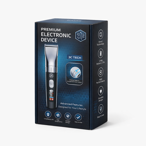 กล่องไปรษณีย์สำหรับเครื่องตัดผม 3C Electronics กล่องบรรจุภัณฑ์อีคอมเมิร์ซ กล่องไปรษณีย์ลูกฟูก E Flute แบบไดคัท กล่องไปรษณีย์สั่งทำพิเศษ OEM - Product Image 1