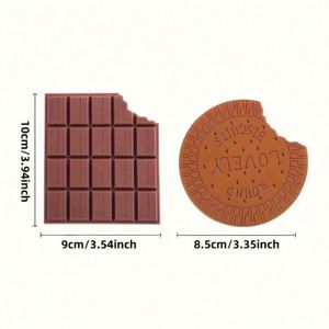 Quirky Biscuit Self-Adhesive Sticky Notes Cultural Creative Chocolate Scented 9x10cm <b>Mini</b> <b>Notebooks</b> Cute Fun Back-to-School - Product Image 2