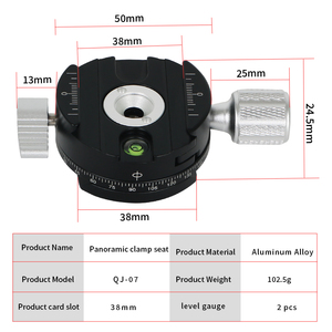 Accessoires d'appareil photo en gros : Tête de trépied panoramique à 360 degrés avec <span class=keywords><strong>pince</strong></span> de fixation rapide <span class=keywords><strong>pour</strong></span> appareil photo reflex numérique - Product Image 3