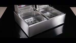 เครื่องทอดไก่และเฟรนช์ฟรายส์เชิงพาณิชย์สำหรับร้านอาหาร ทำจากสแตนเลส ใช้ไฟฟ้า อุปกรณ์ครัวร้านอาหาร - Product Image 2