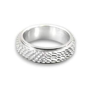 Anillo giratorio de trabajo grabado hecho a mano de Plata de Ley 925 para hombre, boda, uso diario, joyería de plata, anillo de dedo - Product Image 5