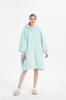 Fabriek Aanpassen Warme Fleece Deken Hoodie Rits Grote Capuchon Deken Met Mouw Oversized Volwassen Deken Trui Voor Dames Heren