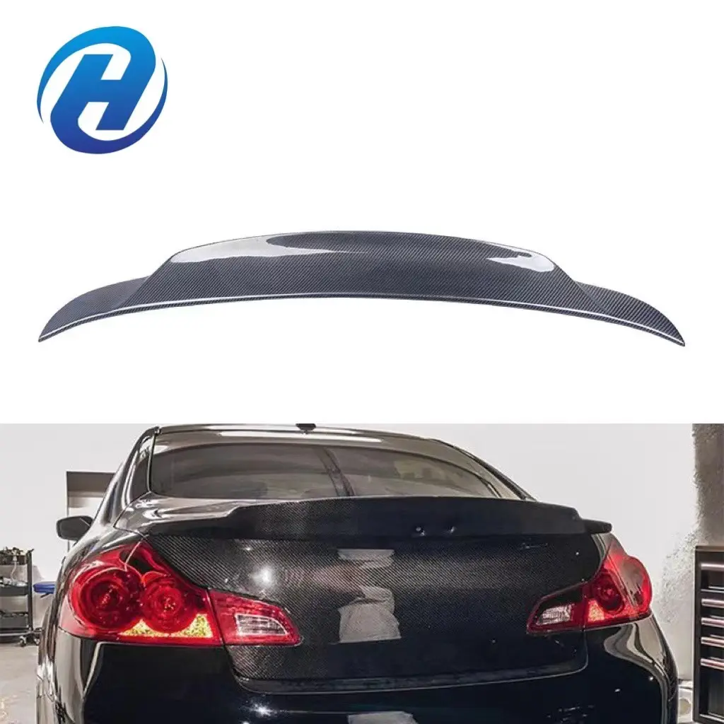 HGD Infiniti G35 G37 Sedan karbon fiber vücut kitleri diğer aksesuarları arka bagaj spoiler kanat arka diffusor